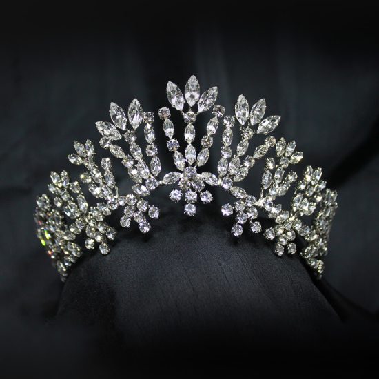 royal sparkly bridal headpiece by esposacouture