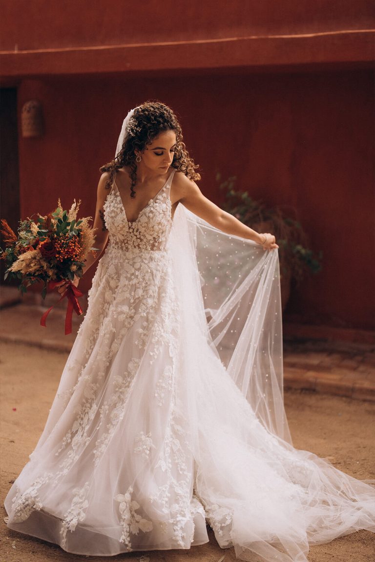 a-line wedding gown