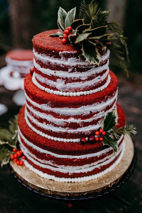 chrsitmas wedding ideas wedding cake