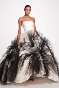 M40803 | Ruffled Evening Gown