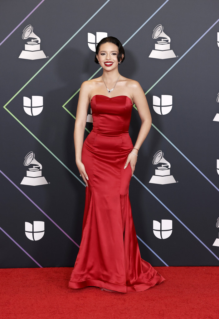 Angela Aguilar red dress
