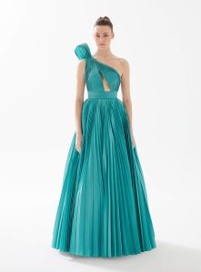 98272 | Pleated Evening Gown