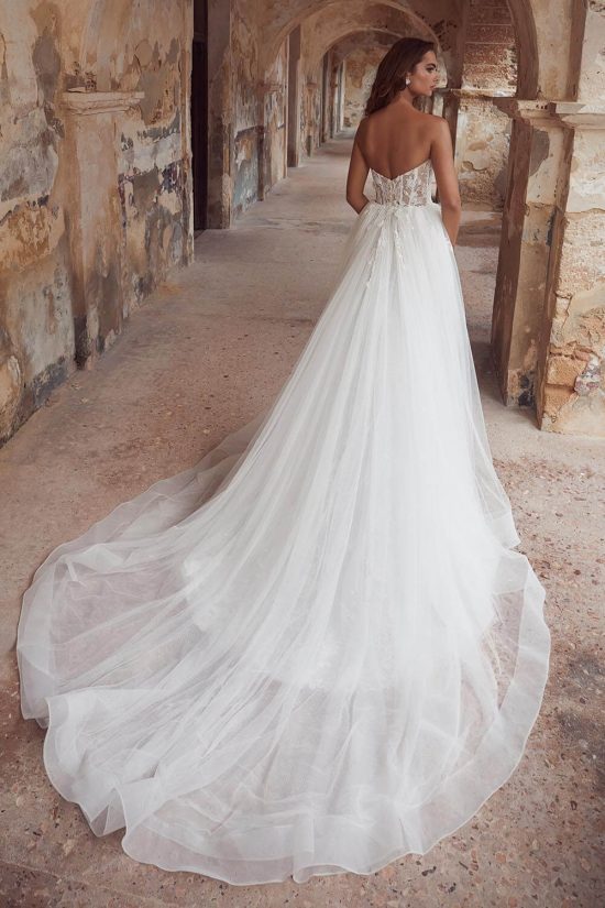 off-the-shoulder ball gown back
