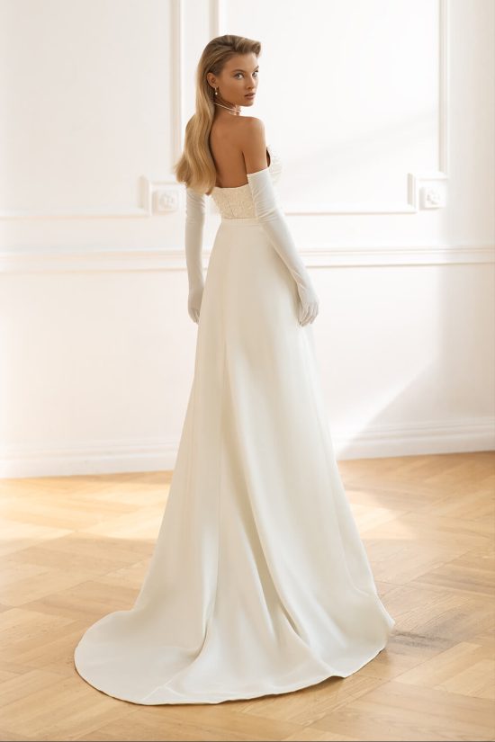 strapless ball gown back