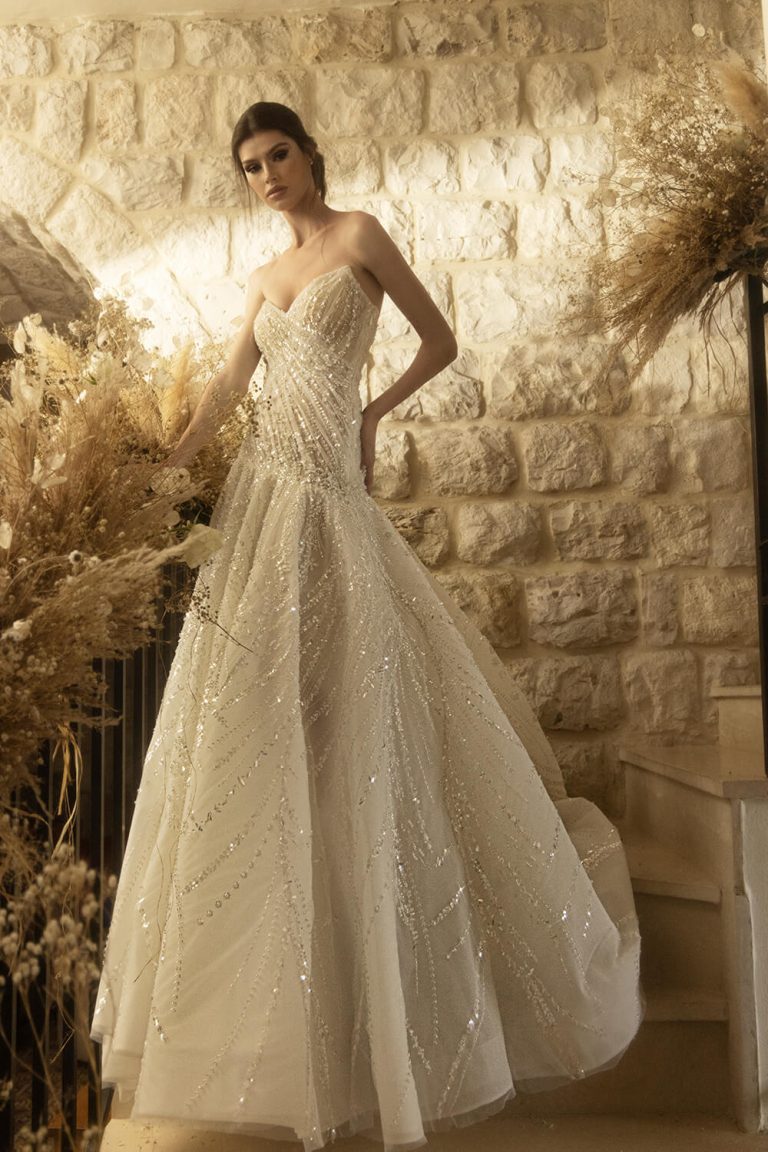 fit-and-flare wedding dress