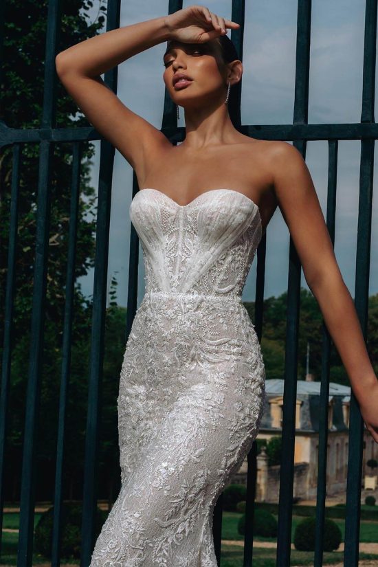 strapless ball gown