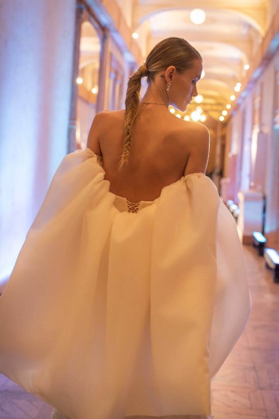elegant wedding dress back