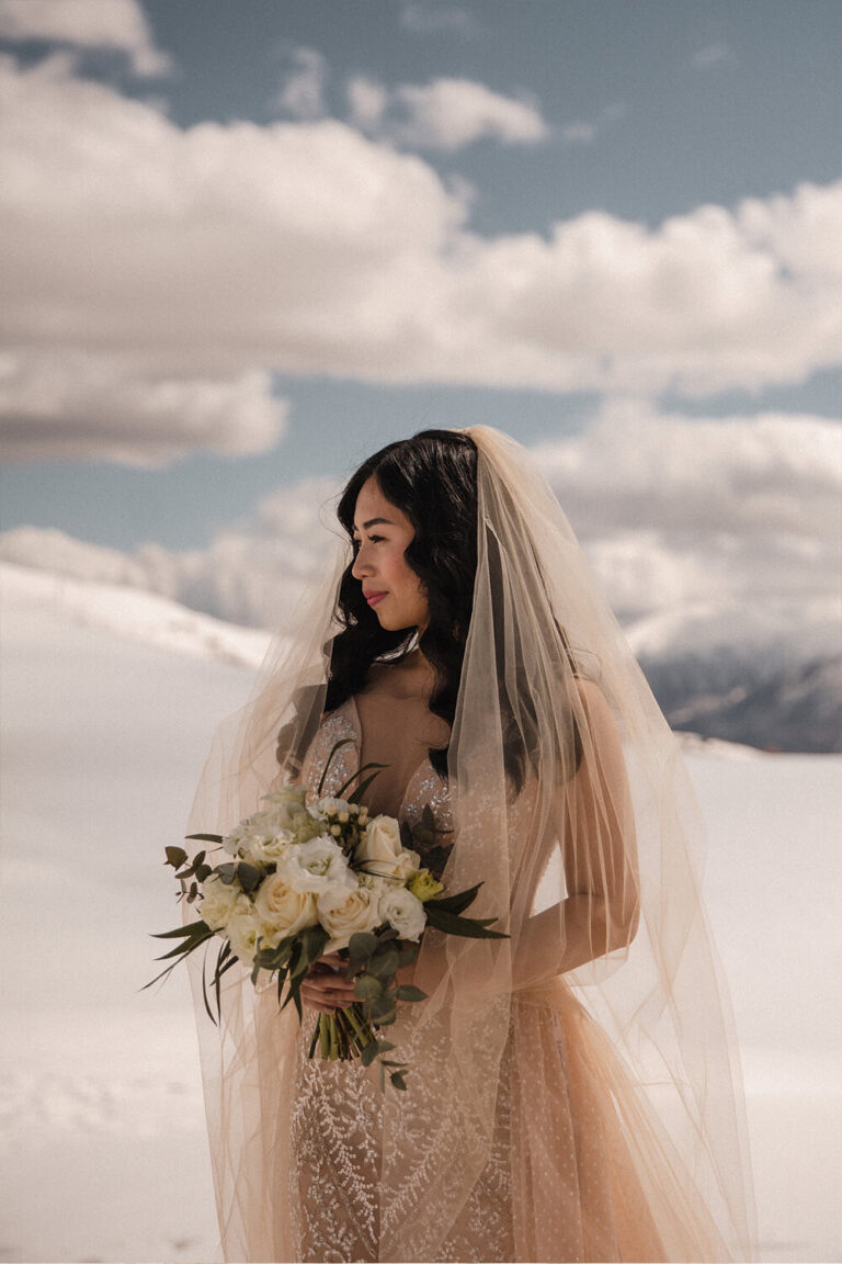 Snowy wedding pictures