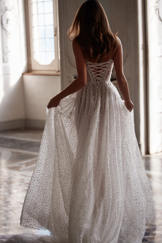 flowy wedding dress