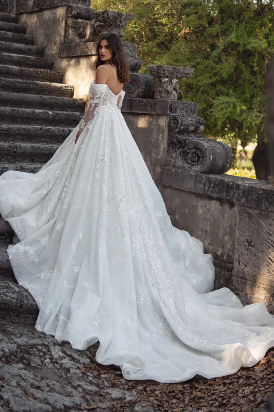 off-the-shoulder ball gown