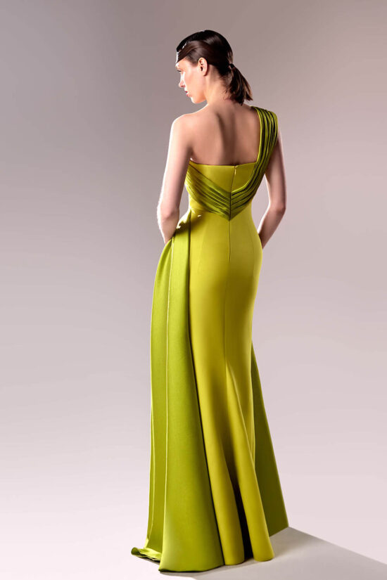 lime evening gown