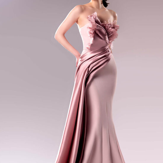 pale pink gown
