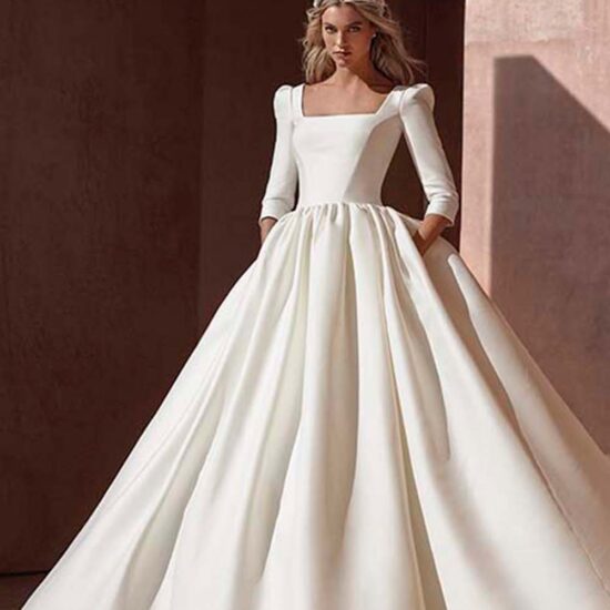 long sleeved gown
