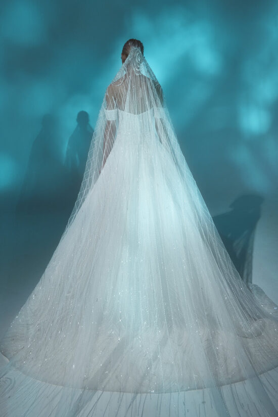beaded wedding veil