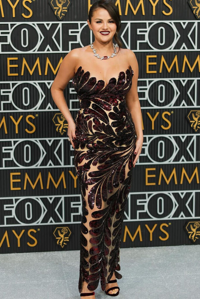 selena gomez at the emmys 2024 red carpet