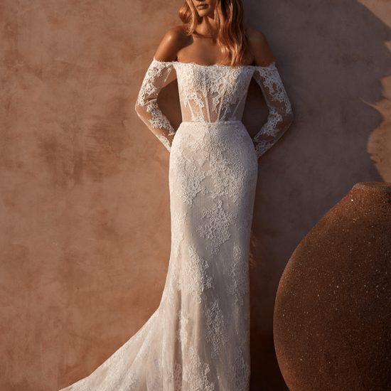 embroidered wedding dress