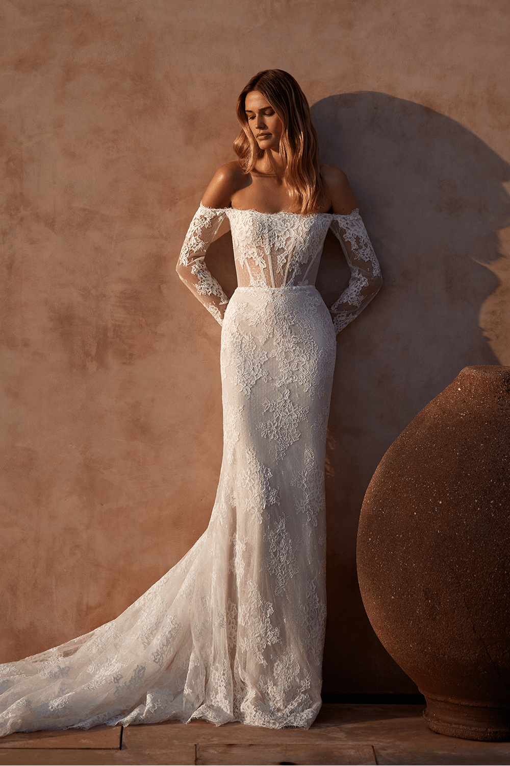 embroidered wedding dress