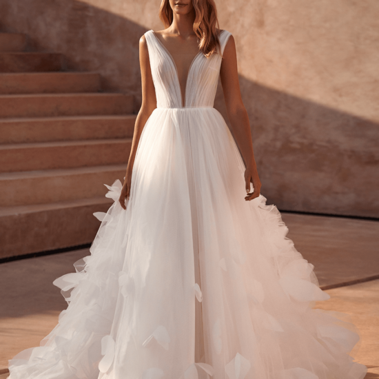 white princess bridal gown