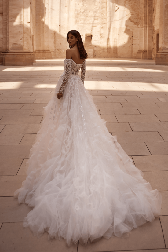 fluffy wedding dress