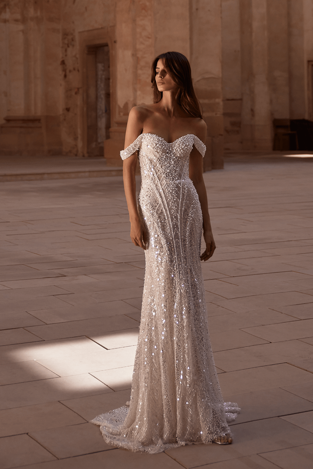 beaded wedding gown