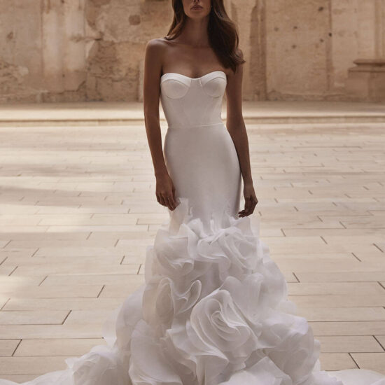 rose wedding gown