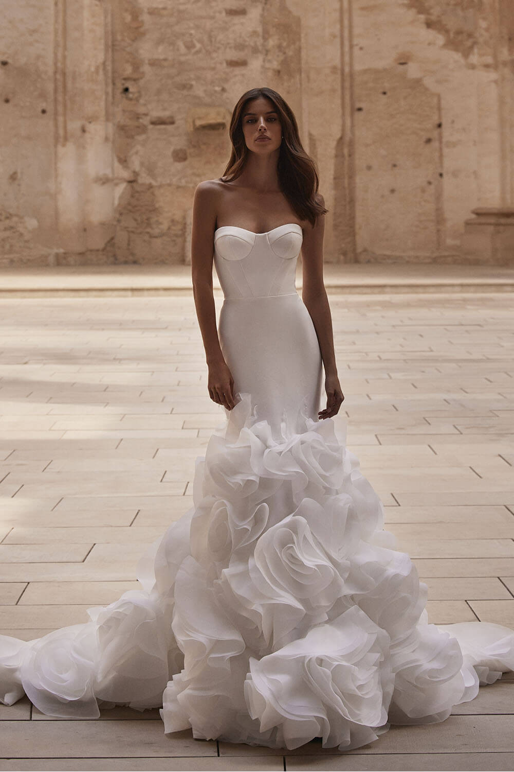 rose wedding gown