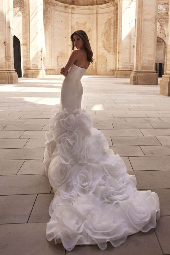 rose bridal gown