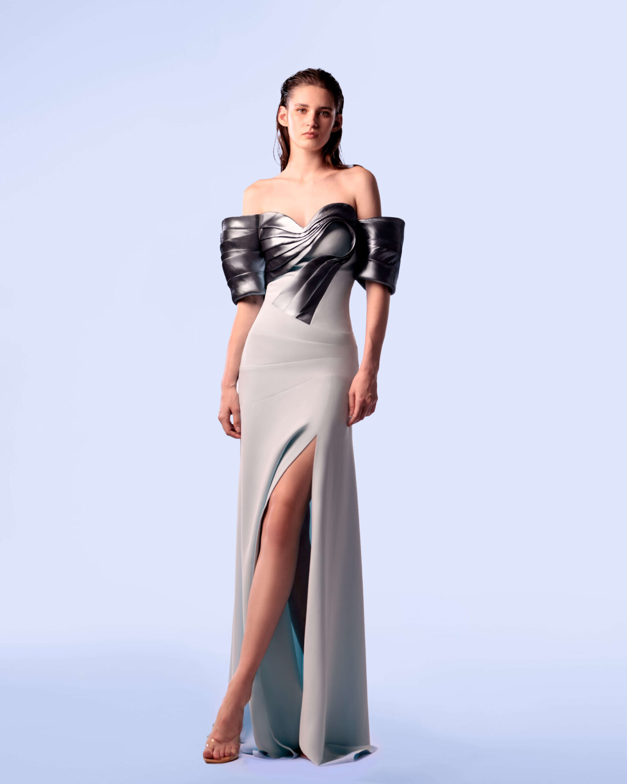 Unique Evening Dress with a side slit