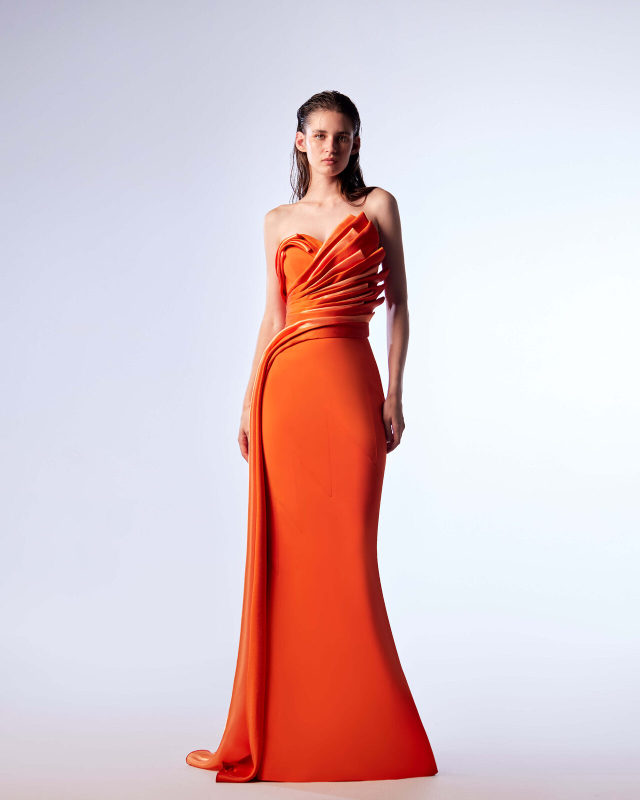 Strapless Unique Evening Dress