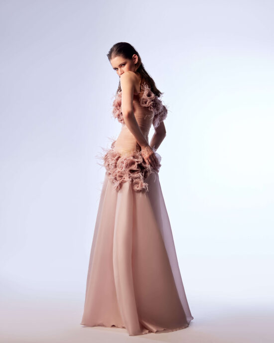 Unique and Edgy tulle evening gown