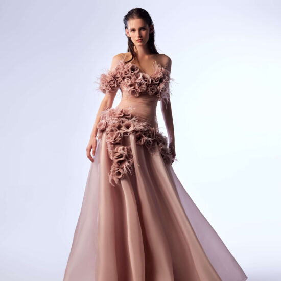 Unique and Edgy tulle evening gown