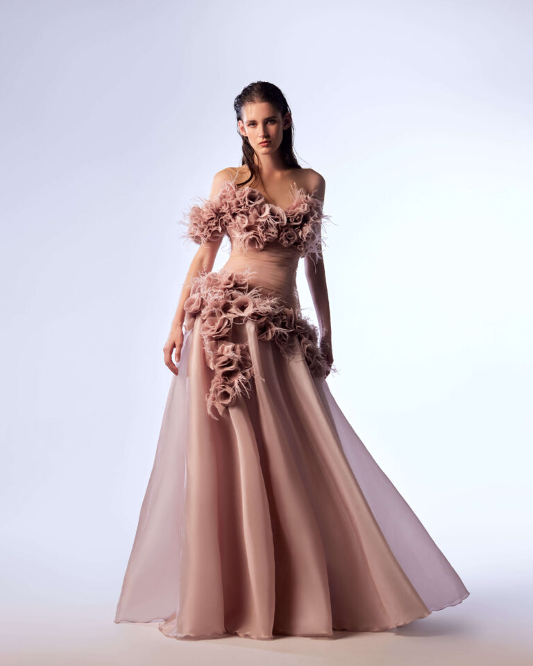 Unique and Edgy tulle evening gown