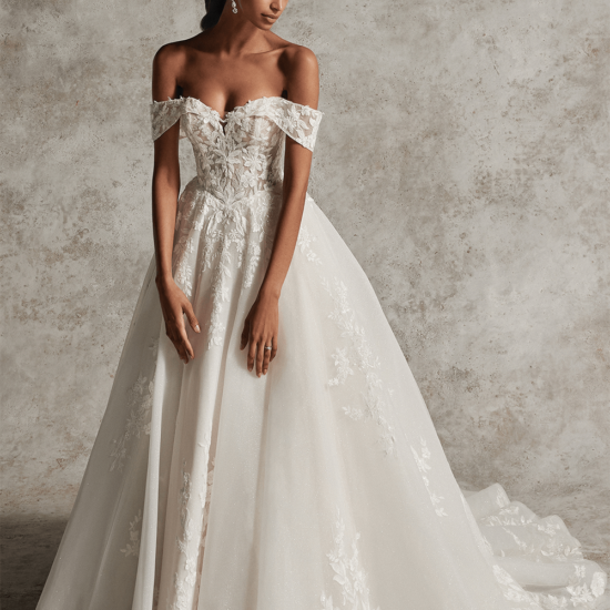 off Shoulder Bridal Dress