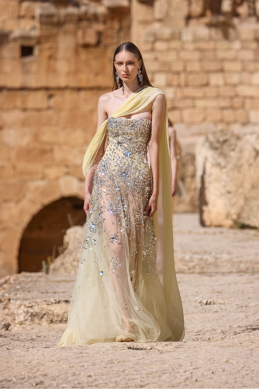 Beaded Long Evening dress