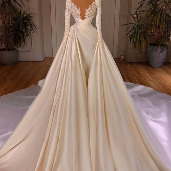 unique wedding gown with sleeves