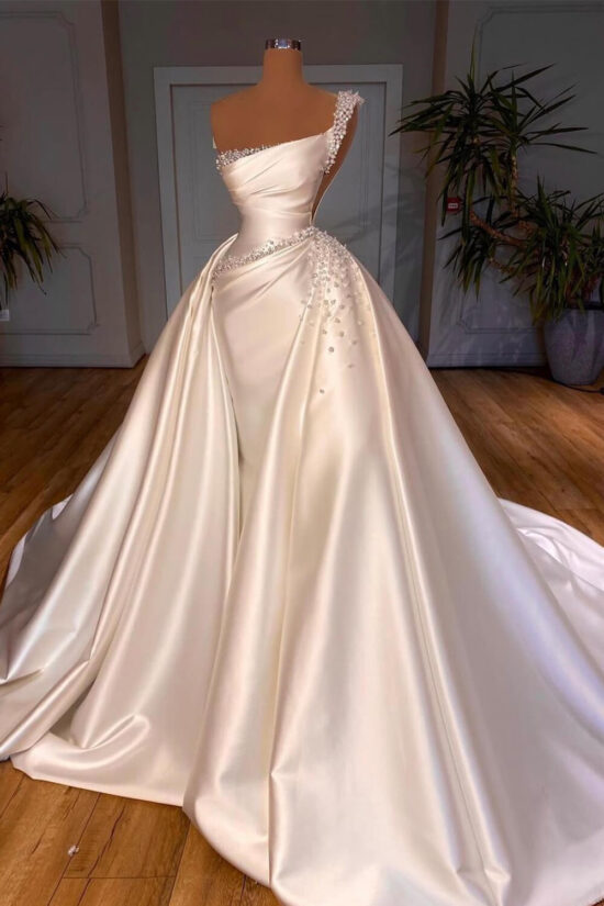 Unique Satin wedding gown