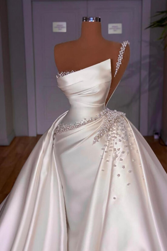 Unique Satin wedding gown