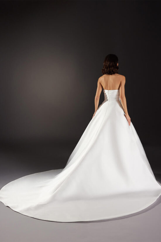 Strapless Satin Wedding Dress