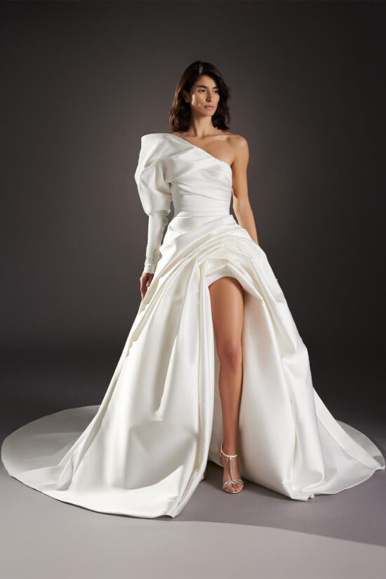 Strapless Satin Wedding Dress