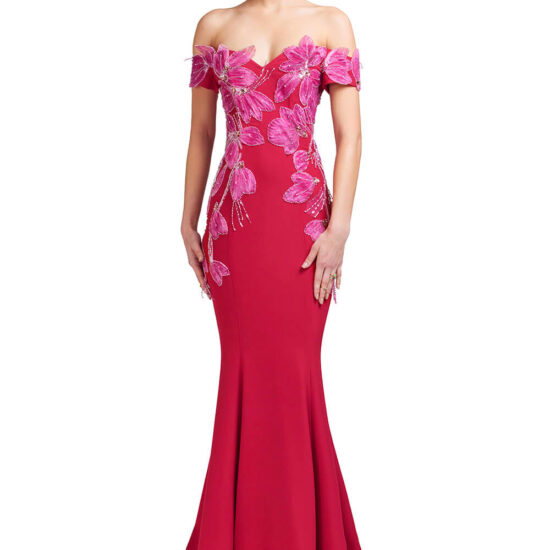 off Shoulder Evening Dress