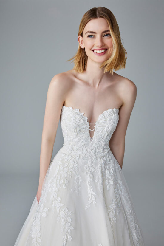 Strapless Lace Bridal Gown