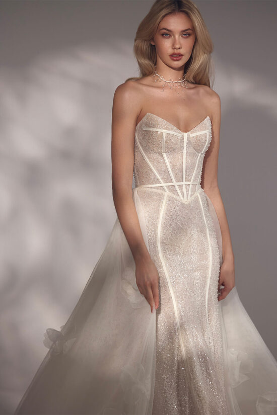 Beaded corset wedding dress