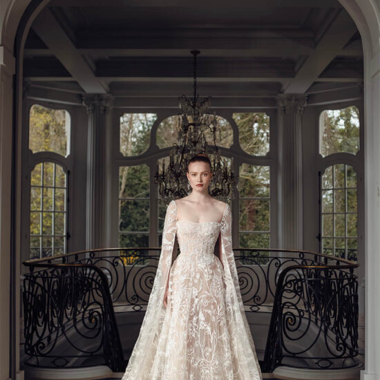 Unique Lace Tulle Bridal Dress