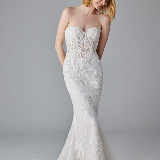 Strapless Lace Bridal Dress