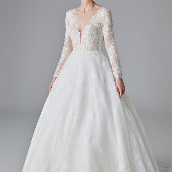 Lace Bridal Dress With Sleeves