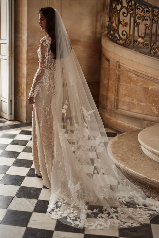 Lace Bridal Dress With Sleeves