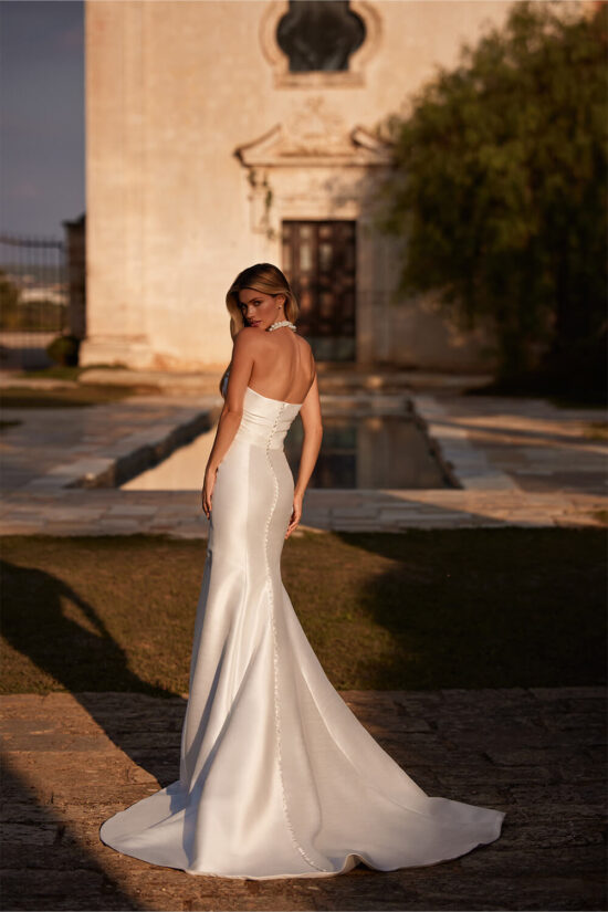 Strapless Bridal Dress With A Slit