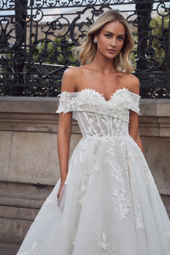 Off shoulder Bridal Gown