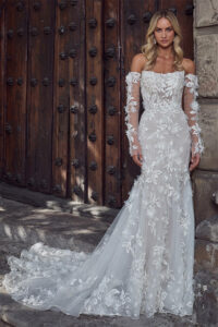 Embellished bridal dress hotsell