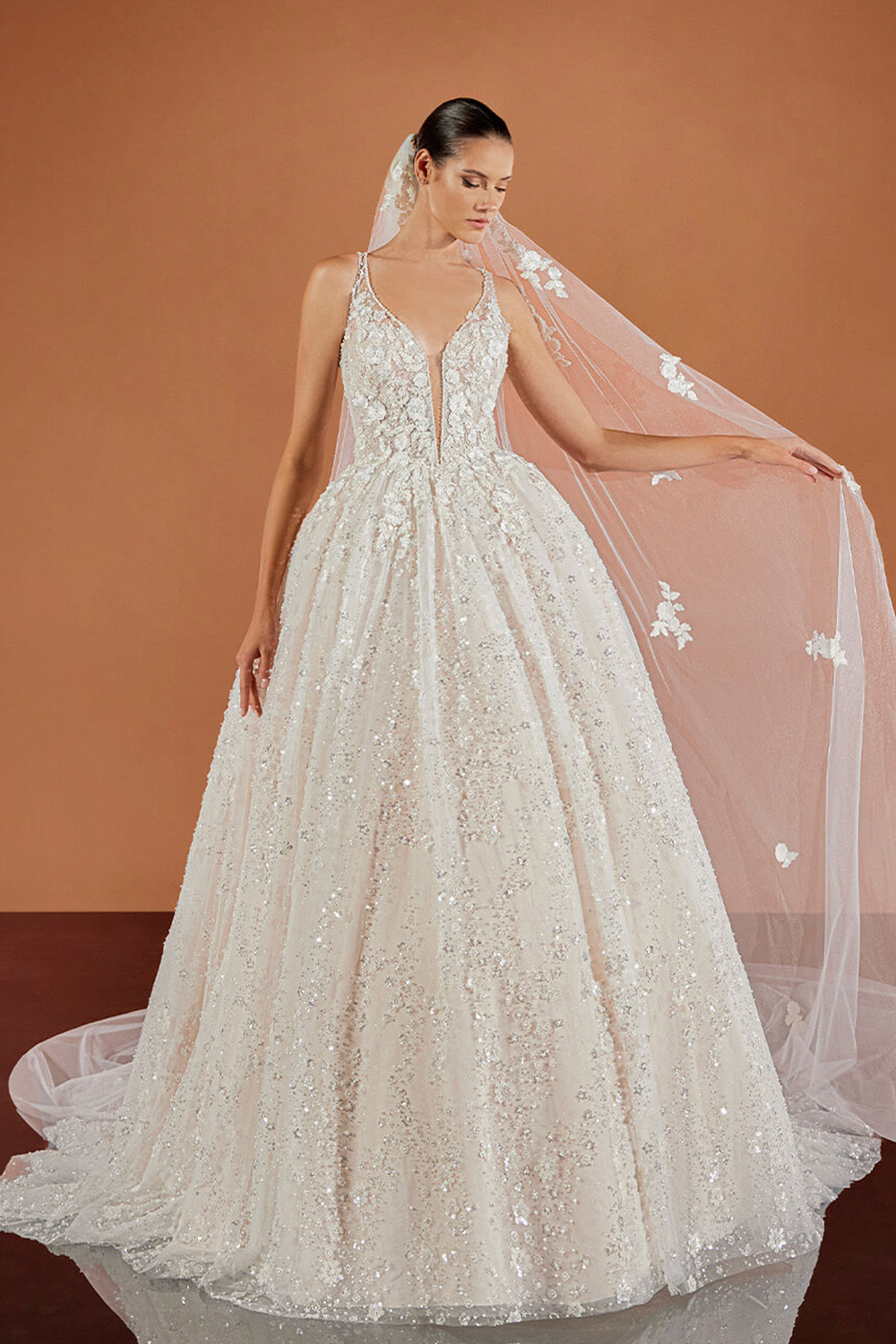 Beaded wedding gown